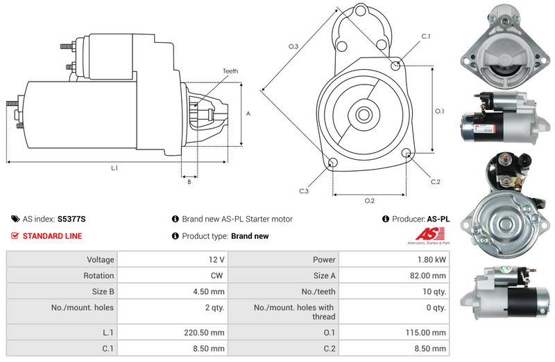 Starter, AS-PL S5377S