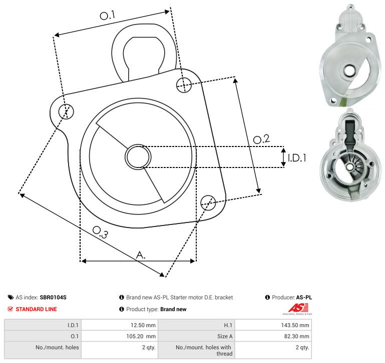 AS-PL SBR0104S Starter Lid, carburettor
