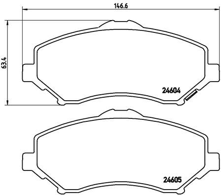 BREMBO fékbetétkészlet, tárcsafék P 11 025