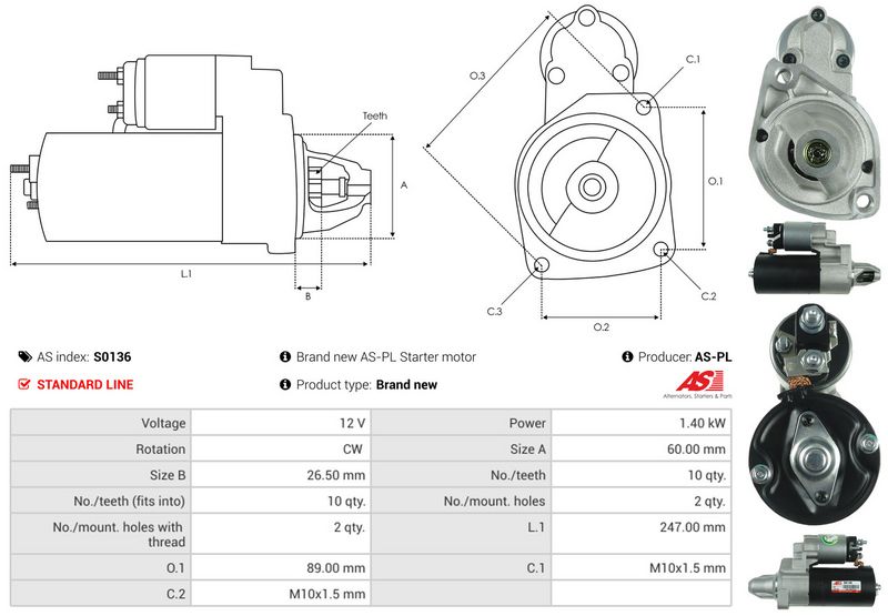 AS-PL S0136 Starter