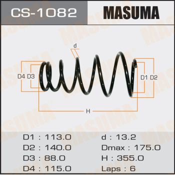 Пружина задняя Toyota Camry (06-) (CS-1082) MASUMA