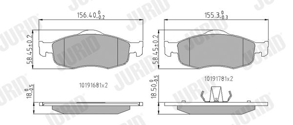 JURID 571832J Brake Pad Set, disc brake