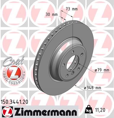 Гальмівний диск, Zimmermann 150344120