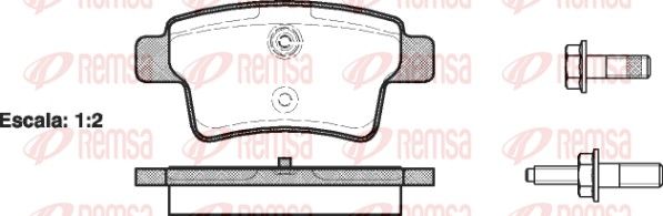 REMSA CITROEN гальмів.колодки задн.C4 Picasso,Grand Picasso 06,Peugeot 408 10-