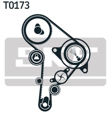 SKF комплект ГРМ рем.+3шт.ролик+кріплення AUDI A3 1,9TDI Volkswagen 1,9TDI/SDI SEAT