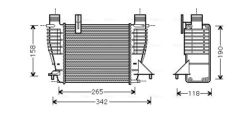 Intercooler, échangeur AVA QUALITY COOLING DNA4356