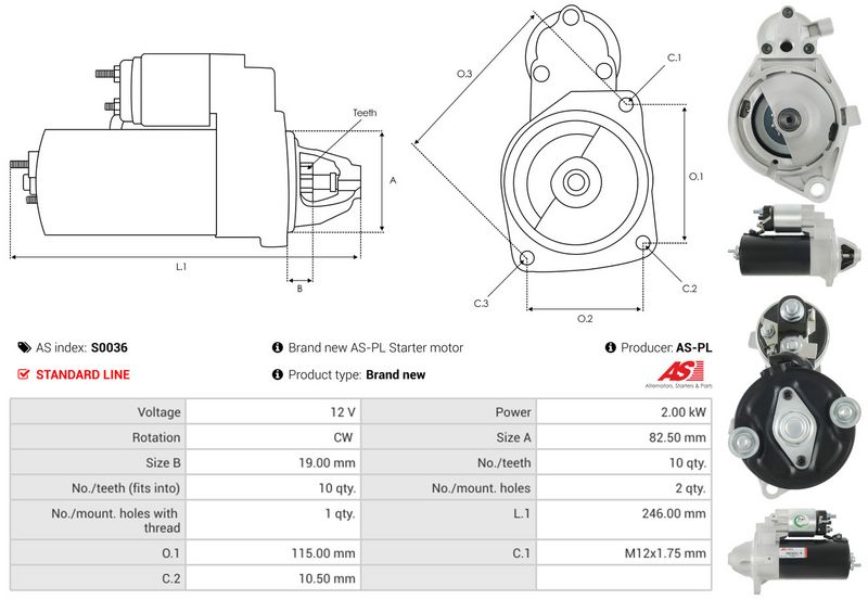 Starter, AS-PL S0036