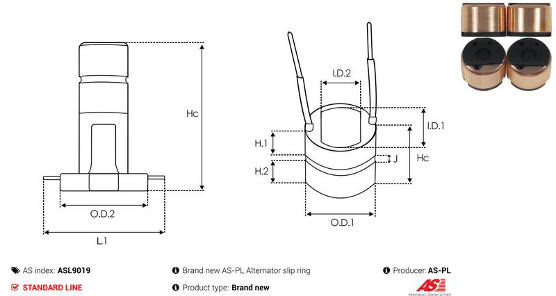 Rõngas, generaator, AS-PL ASL9019