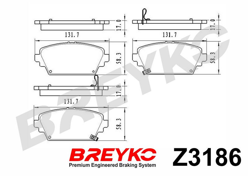 DAVID VASCO Z3186 Brake Pad Set, disc brake
