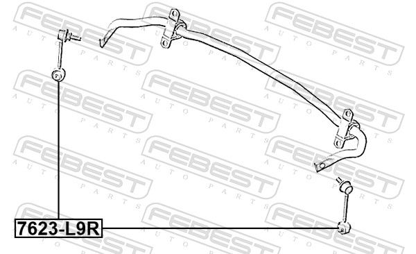 Stabilisaator, Stabilisaator, FEBEST 7623-L9R