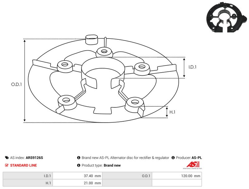 AS-PL ARS9126S Repair Set, alternator