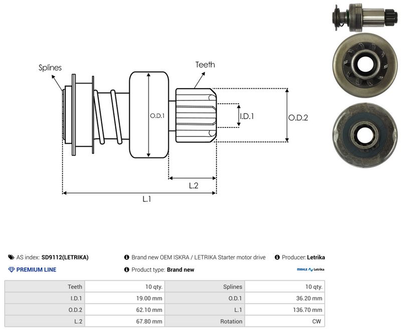 Vabajooks, starter, AS-PL SD9112(LETRIKA)