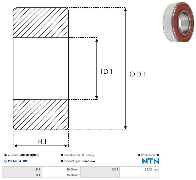 AS-PL ABE9038(NTN) Bearing