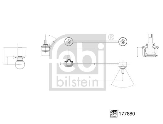 Тяга/стійка, стабілізатор, Febi Bilstein 177880