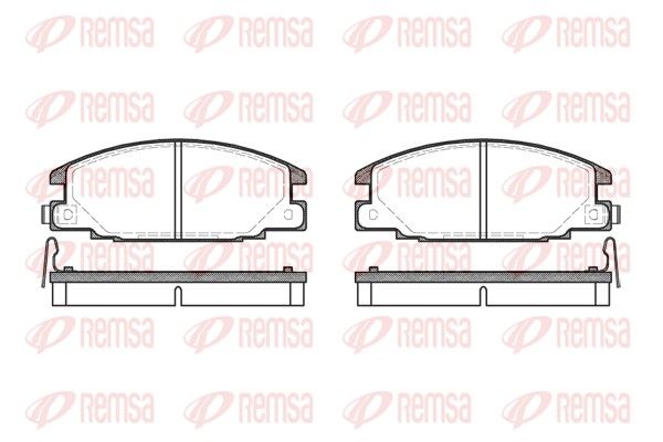 Комплект гальмівних накладок, дискове гальмо, Remsa 0238.04