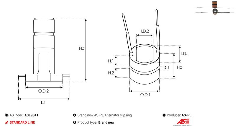 Rõngas, generaator, AS-PL ASL9041