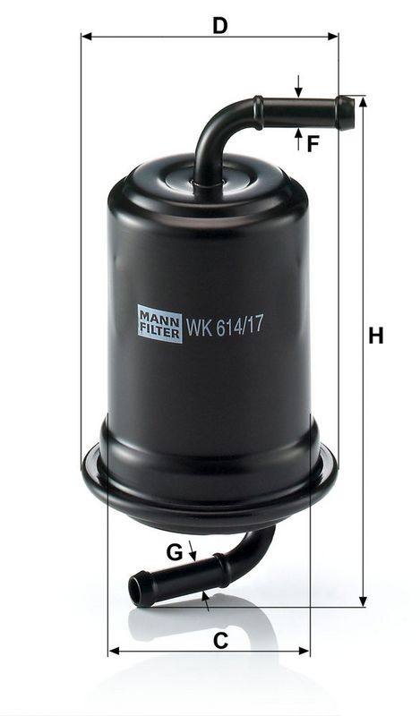 Filtru combustibil WK 614/17 MANN-FILTER