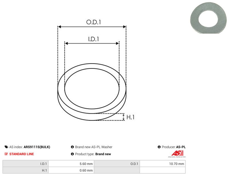 AS-PL ARS9111S(BULK) Repair Set, alternator