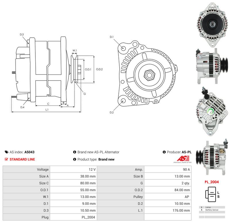 Generaator, AS-PL A5043