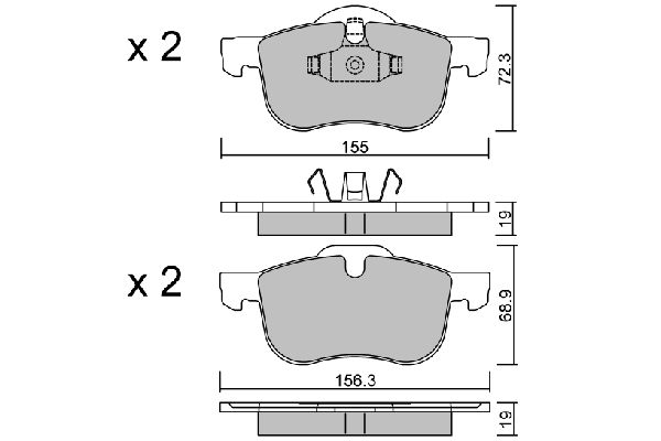 AISIN fékbetétkészlet, tárcsafék BPVO-1001