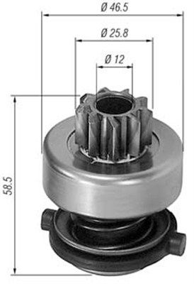 Мала шестірня, стартер, ALFA ROMEO AUDI BMW CITROEN FIAT FORD JEEP LANCIA MERCEDES OPEL PEUGEOT PONTIAC RENAULT [940113020138], Magneti Marelli