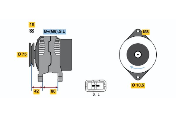 Bosch Alternator 0 123 115 011