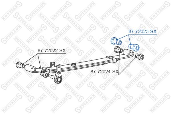 STELLOX 87-72023-SX Bushing, leaf spring