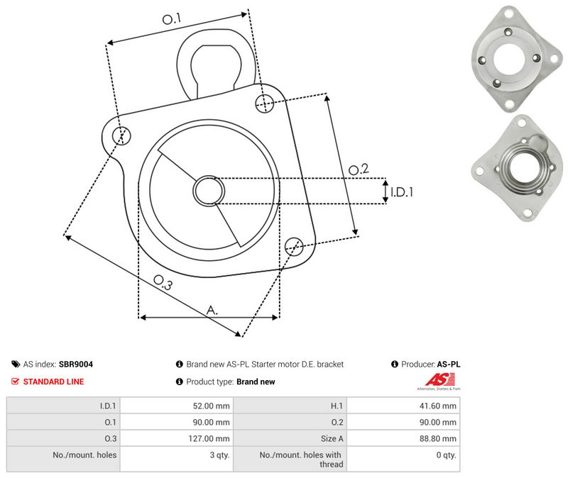 AS-PL SBR9004 Starter Lid, carburettor