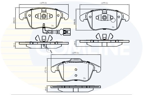 set placute frana,frana disc COMLINE CBP16022