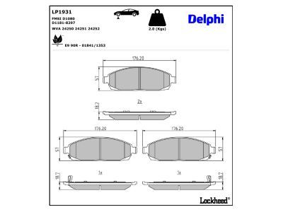 DELPHI LP1931 - Brake Pad Set, disc brake