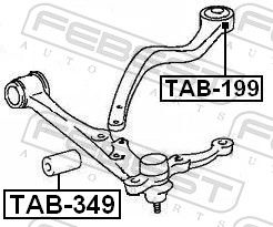FEBEST TAB-349 Mounting, control/trailing arm
