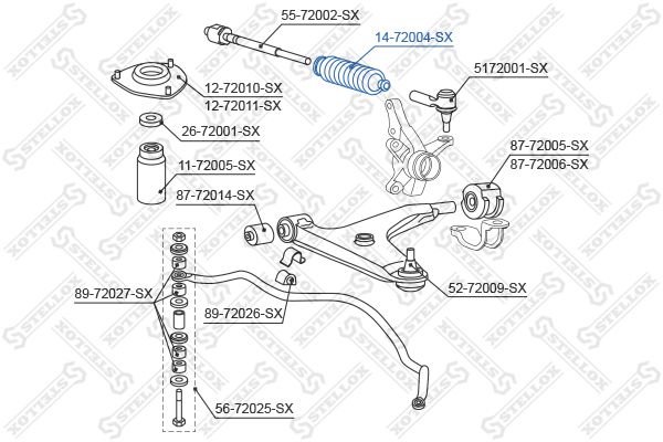 STELLOX 14-72004-SX Bellow, steering