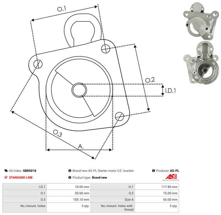 Starterikaas, Karburaator, AS-PL SBR5018