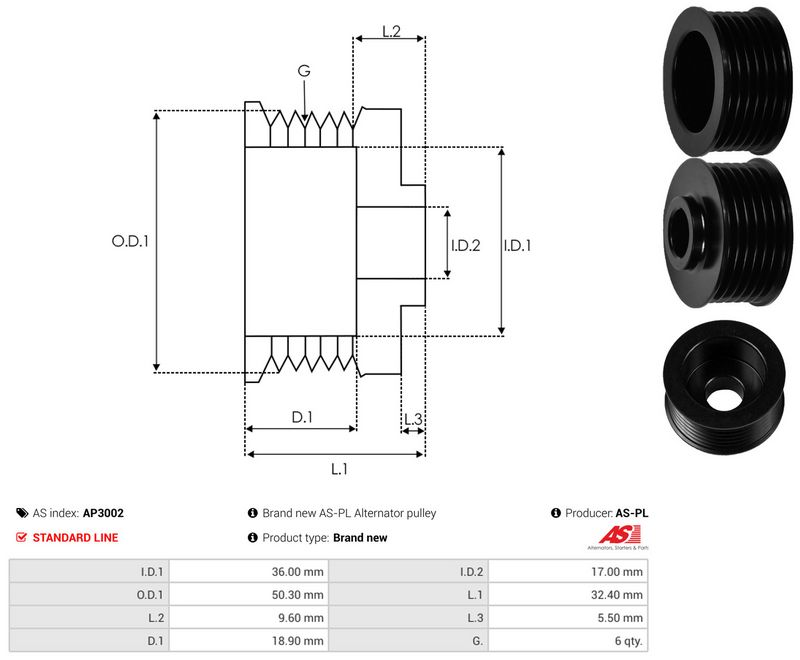 Rihmaratas, generaator, AS-PL AP3002