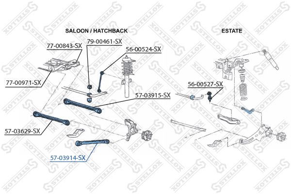 STELLOX 57-03914-SX Control/Trailing Arm, wheel suspension