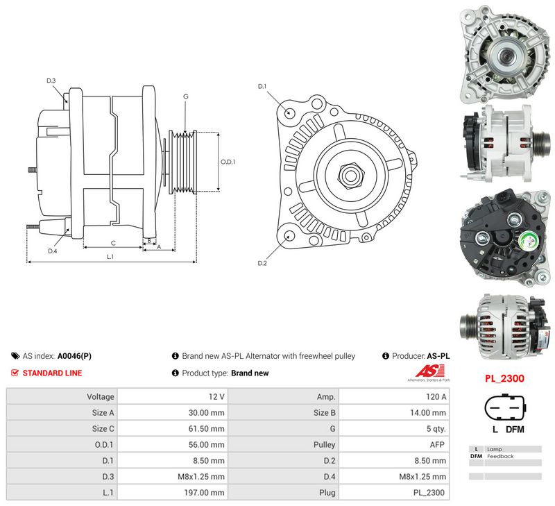 Generaator, AS-PL A0046(P)