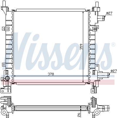 NISSENS 62083A Radiator, engine cooling