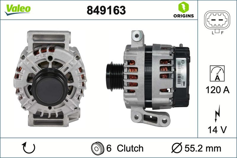 Generator / Alternator 849163 VALEO