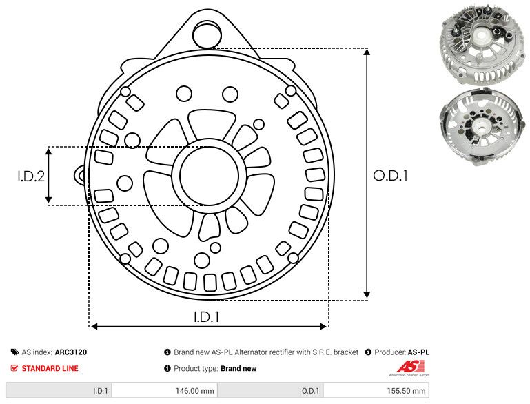 Kaitsekate, generaator, AS-PL ARC3120