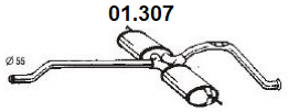 AG & NOVAK 01.307 - Centre Muffler