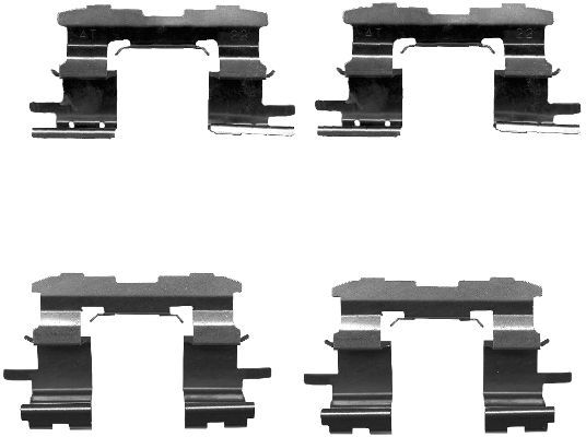 HELLA tartozékkészlet, tárcsafékbetét 8DZ 355 203-101