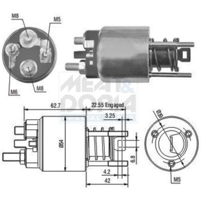 MEAT & DORIA Magneetschakelaar, startmotor 46080