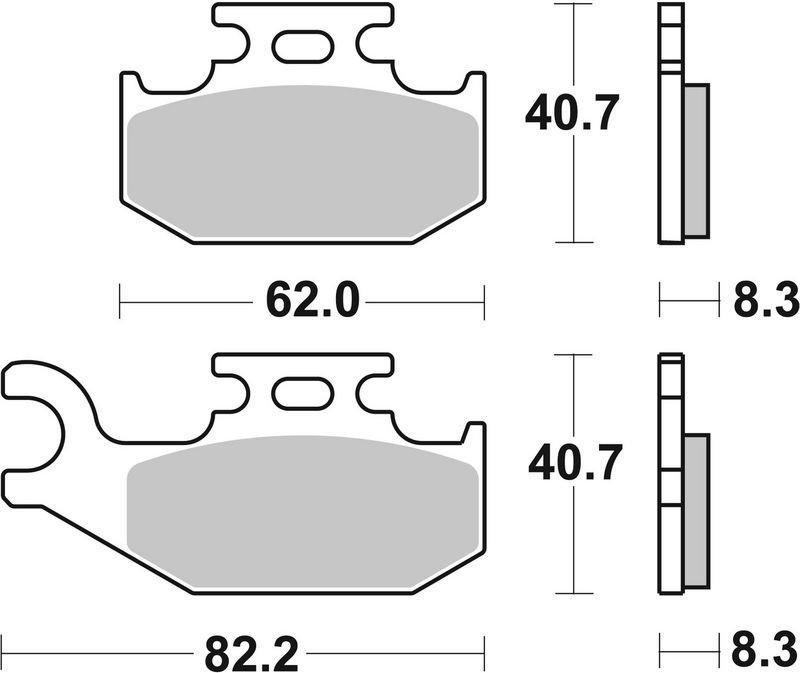 Product Bremžu uzliku kompl., Disku bremzes BREMBO 07GR74SD Image