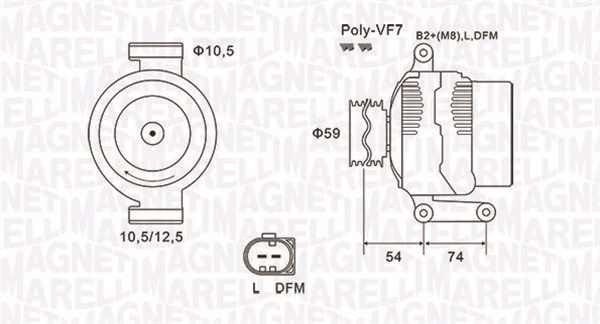 MAGNETI MARELLI generátor 063731922010