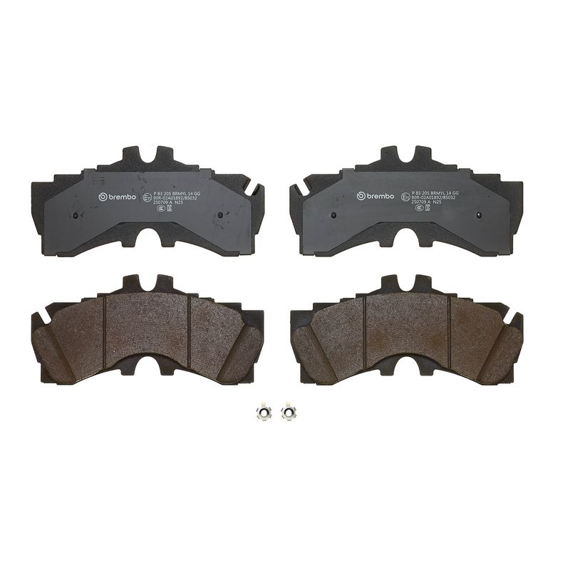 Piduriklotsi komplekt, ketaspidur, BREMBO P 83 205