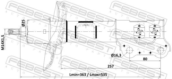 FEBEST 22110-003FL Shock Absorber