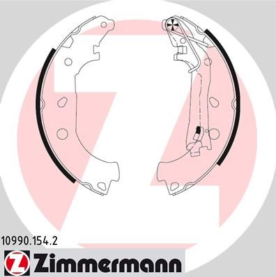 Комплект гальмівних колодок, Zimmermann 10990.154.2
