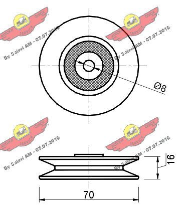 AUTOKIT 03.642 Deflection/Guide Pulley, V-ribbed belt