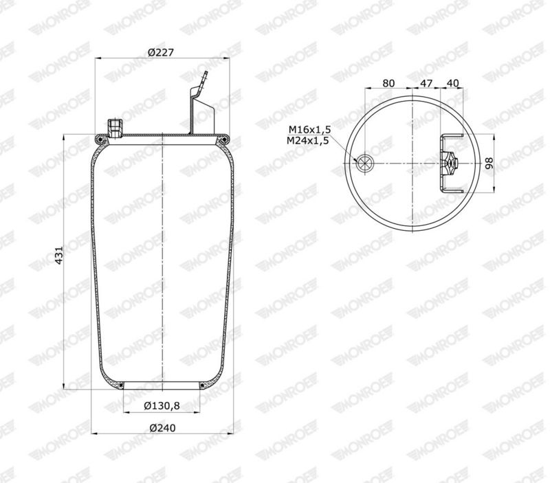 Mech, pneumatické odpružení ASP2138