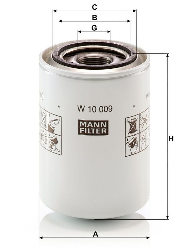 MANN-FILTER W10009 Filter, operating hydraulics